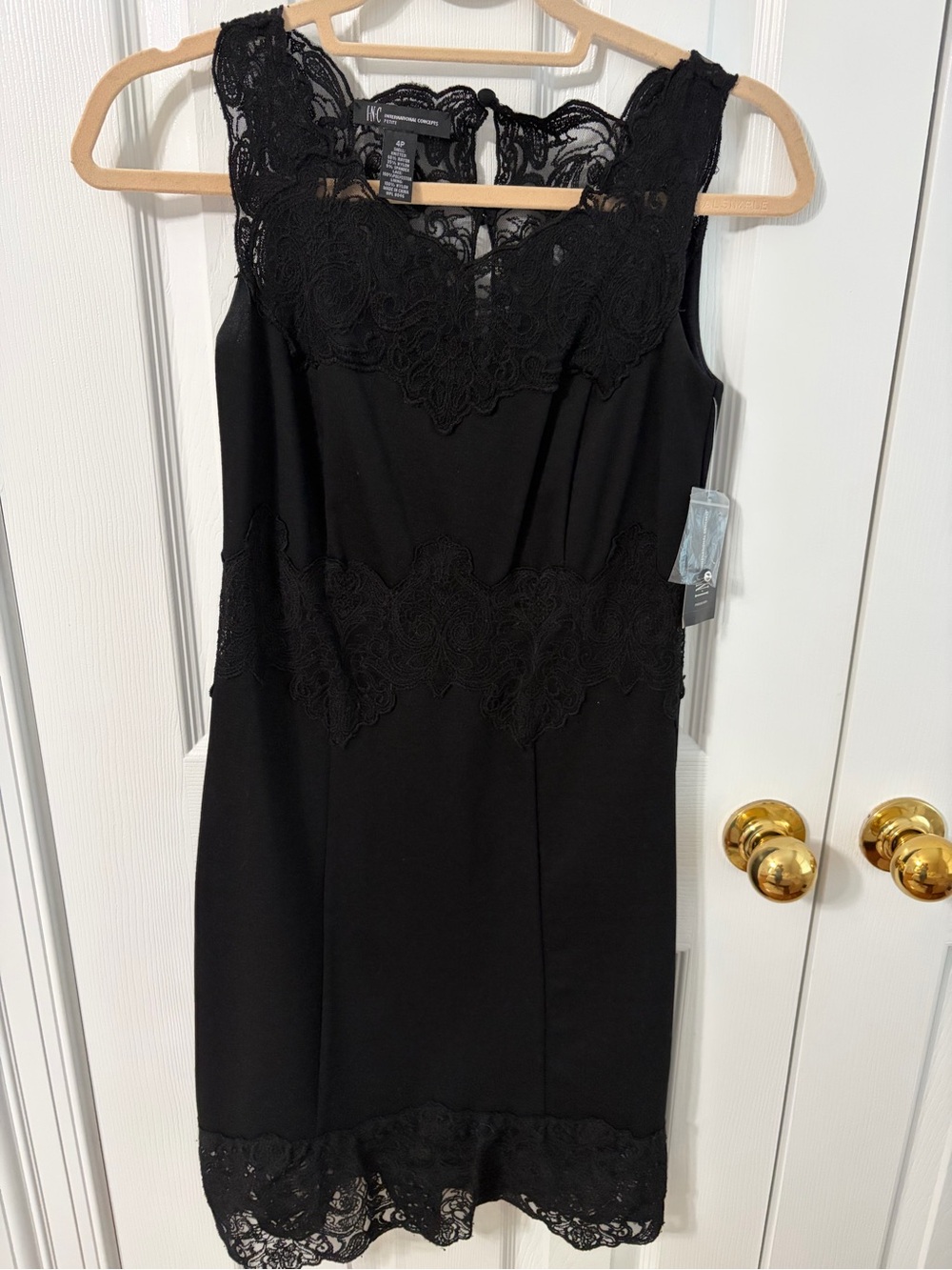 INC International Concepts Black Lace  Dress